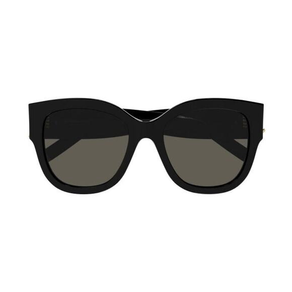 Saint Laurent SL M95/F 001 Black Gold Dark Grey Lenses Sunglasses AUTHENTIC main image 3